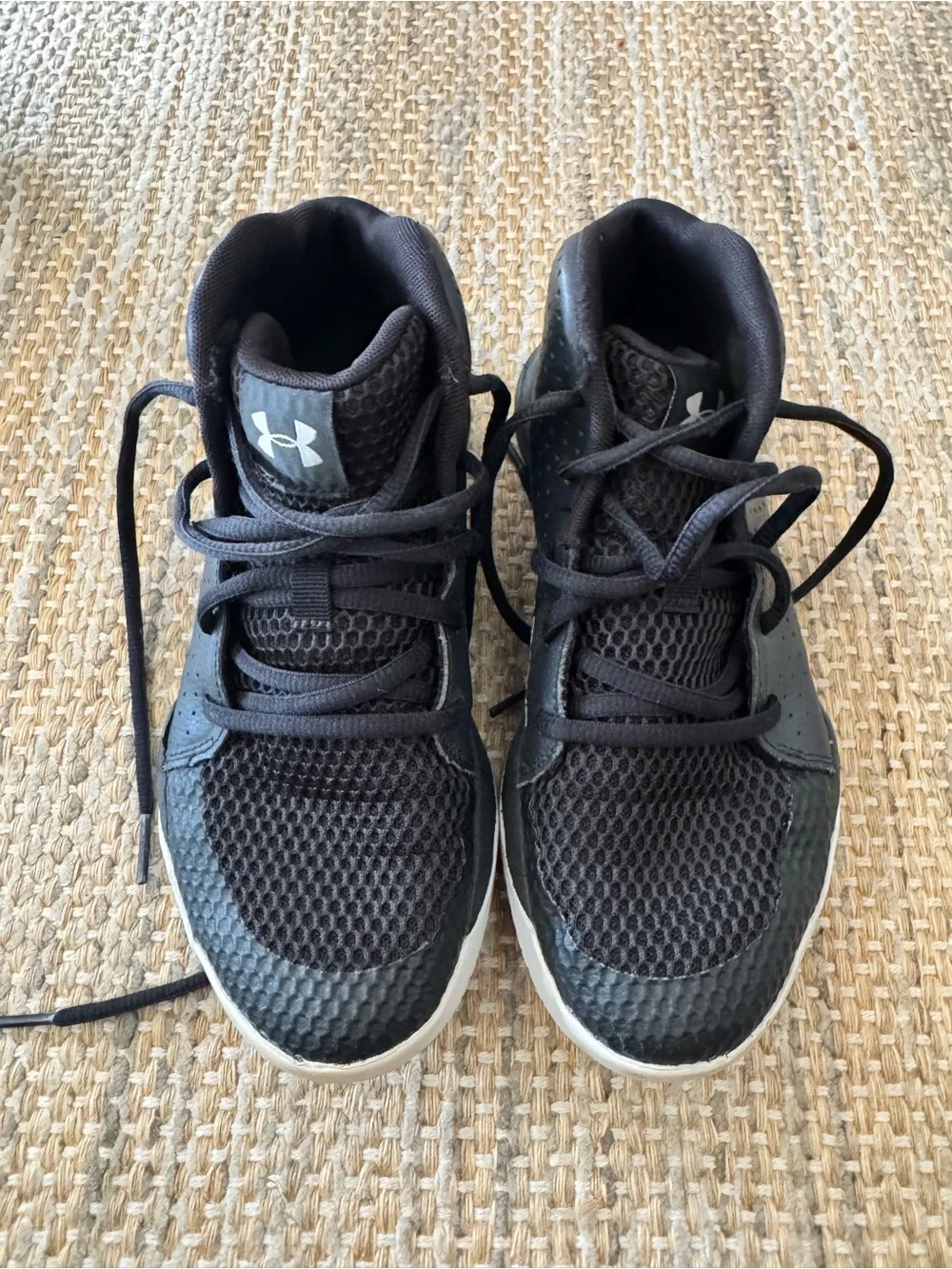 Under Armour Kids' Black High-Top Basketball Shoes
